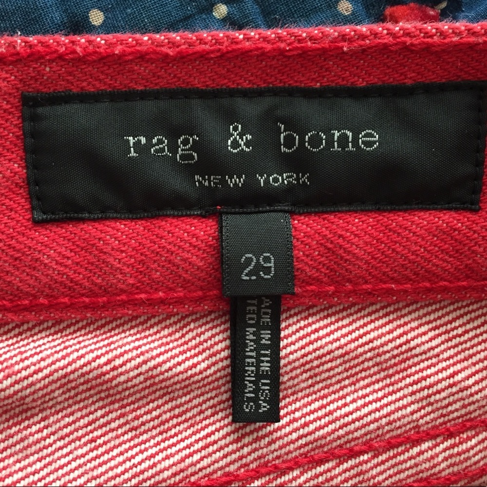 Rag & Bone Ash Jeans Size 29 High Rise Tapered Japanese Denim Made USA
